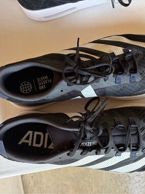 adidas Adizero Black and White Men’s Athletic Shoes